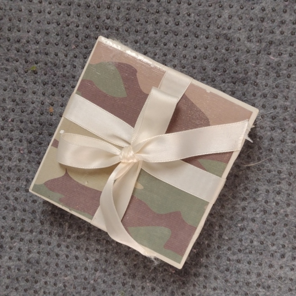 🥤Set of 4 camo coaster plates
